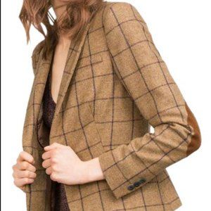 Zara Wool Check Blazer